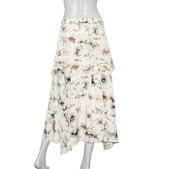 MIGNON DOO Marble Print layered Skirt Beige Size Medium - Picture 5 of 8